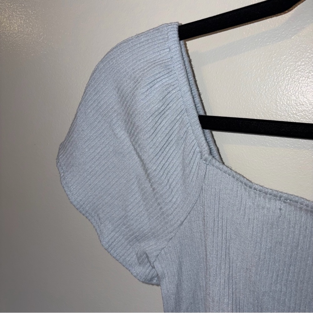 Altar'd State Light Blue Ruched Blouse - Picture 6 of 7
